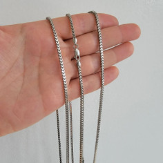 Rhodium-Plated 925 Sterling Silver Franco Chain product